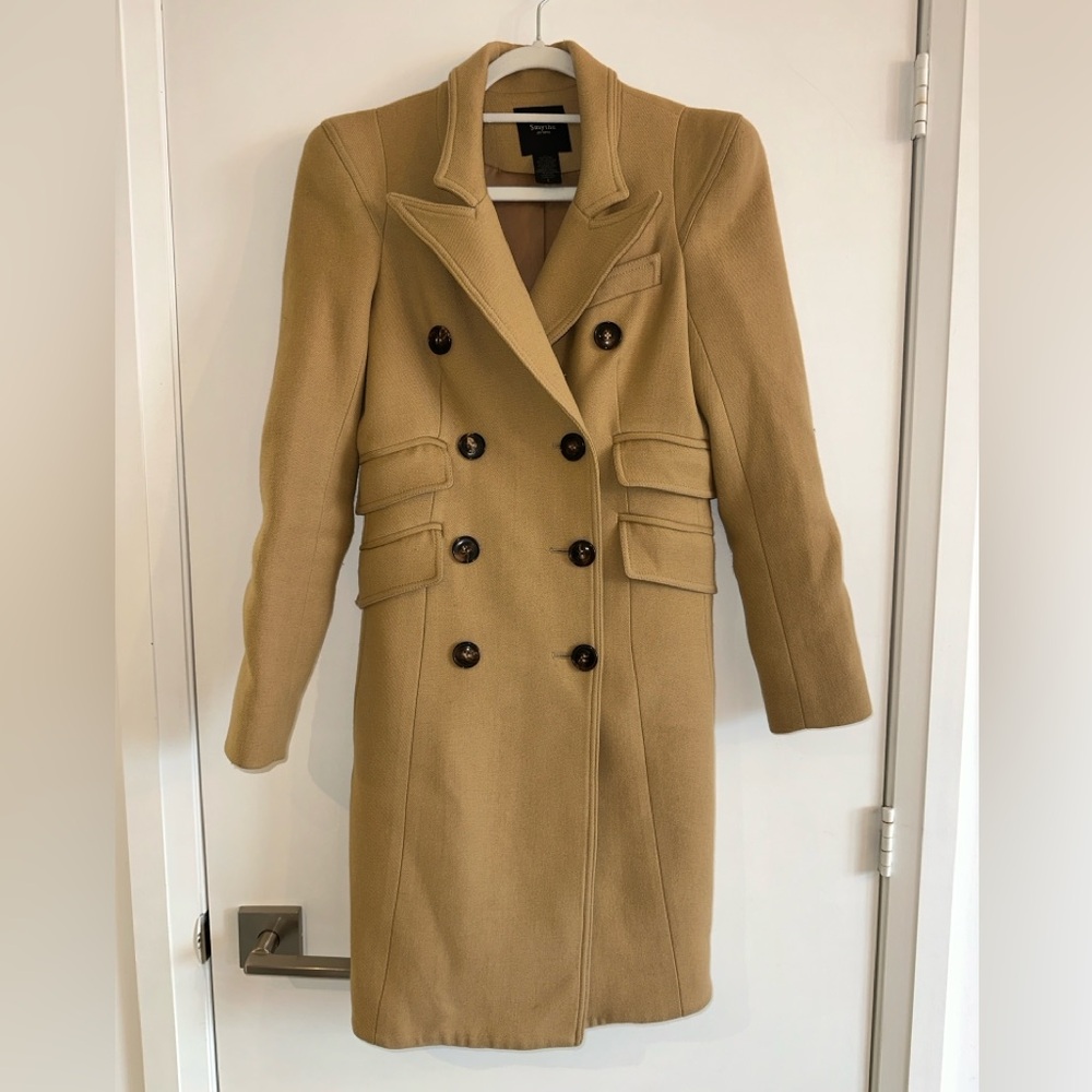 Smythe Camel Double-Breasted wool Coat